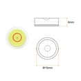 thumbnail image 2 of Unique Bargains 4 Packs Round Bubble Level 15x6mm Mini Circular Bullseye Spirit Levels for Leveling Camera Tripod Telescope, Yellow, 2 of 6