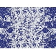 thumbnail image 2 of Zelouf Dbl Border Rose Motif Print On Cotton Stretch Popli  , Sewing, DIY, Crafts Fabric by the Yard, White/indigo, 5 Yard, 2 of 2