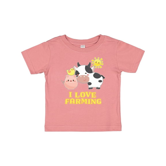 Inktastic I Love Farming- farm animals Boys or Girls Baby T-Shirt