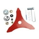 thumbnail image 5 of Cuchillas desbrozadoras de 3 dientes, cuchillas desbrozadoras, accesorios universales engrosados, piezas resistentes para cortacésped, repuestos para césped 15 piezas, 5 of 8