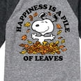 thumbnail image 3 of Peanuts - Happiness Is A Pile Of Leaves - Toddler And Youth Raglan Graphic T-Shirt, 3 of 5