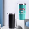 thumbnail image 4 of Atlanta Insulated Tumbler with Lids and Straws Insulated Stainless Steel Cup Travel Coffee Mug Baseball Gifts 20 Oz, 4 of 6