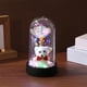 thumbnail image 5 of Adornos De Plástico 1Pcs Valentine's Day Preserved Flower and Bear Bow Rose Ornament with Ambient LED Night Light Romantic Decorative Gift for Desktop or Bedside 8.5x15.5CM JASKFLY, 5 of 8