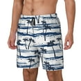 thumbnail image 2 of Uemuo Retro Coconut Tree Pattern Mens Swim Trunks Quick Dry Board Shorts with Mesh Lining, Stretch Beach Shorts Quick Dry No-Chafing Board Shorts-Large, 2 of 9