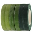 thumbnail image 3 of Raindrops Gummed Paper Floral Tapes for Gift Packaging 6 Rolls Dark Green Ink Green, 3 of 8