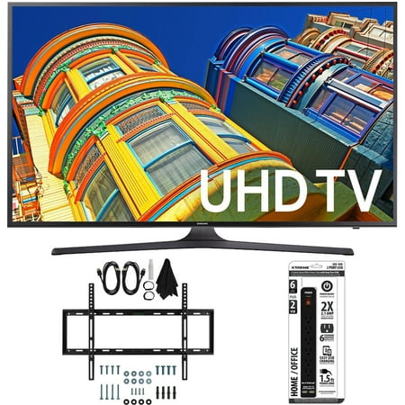 Samsung UN50KU6300 – 50-Inch 4K UHD HDR Smart LED TV w/ Slim Wall Mount Bundle includes TV, Slim Flat Wall Mount Ultimate Kit and 6 Outlet Power Strip with Dual USB Ports Samsung UN50KU6300 – 50-Inch 4K UHD HDR Smart LED TV w/ Slim Wall Mount Bundle includes TV, Slim Flat Wall Mount Ultimate Kit and 6 Outlet Power Strip with Dual USB Ports