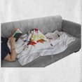 thumbnail image 6 of Winery Soft Flannel Fleece Throw Blanket, Wine Glass with Colorful Imaginary Growing Leaves Aroma Sommelier Relax Joy, Cozy Plush for Indoor and Outdoor Use, 70" x 90", Multicolor, by Ambesonne, 6 of 6