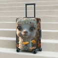 thumbnail image 6 of Vsdgher Adorable Llama In Flowers Luggage Cover Suitcase Cover Protector Anti-scratch Suitcase cover Fits 18-32 Inch Luggage(No luggage included)-Small, 6 of 7