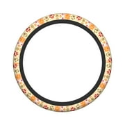 XMXY Car Steering Wheel Cover, Fun Dog Paw Print Non-Slip Jeep Truck Universal Elastic Steering Wheel Protector 15 inch