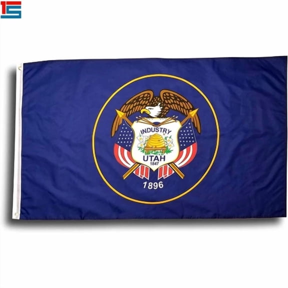 QUEST- 3X5 Utah Flag 3'X5' House Banner Grommets Super Polyester
