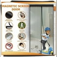 thumbnail image 3 of Puerta mosquitera magnética para patio, cortina de malla resistente con cierre automático, transpirable y resistente al desgarro para una fácil instalación en áreas de patio, terraza y balcón (90 x, 3 of 5