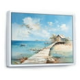 thumbnail image 2 of Designart "Charming Minimalism Of The Coastal Pier" Coastal Pier Floater Framed Canvas Wall Art, 2 of 5