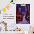 thumbnail image 7 of FMSHPON Christmas Town Street Clipboard Hardboard Wood Nursing Clip Board and Pull for Standard A4 Letter 13x9 inches, 7 of 7