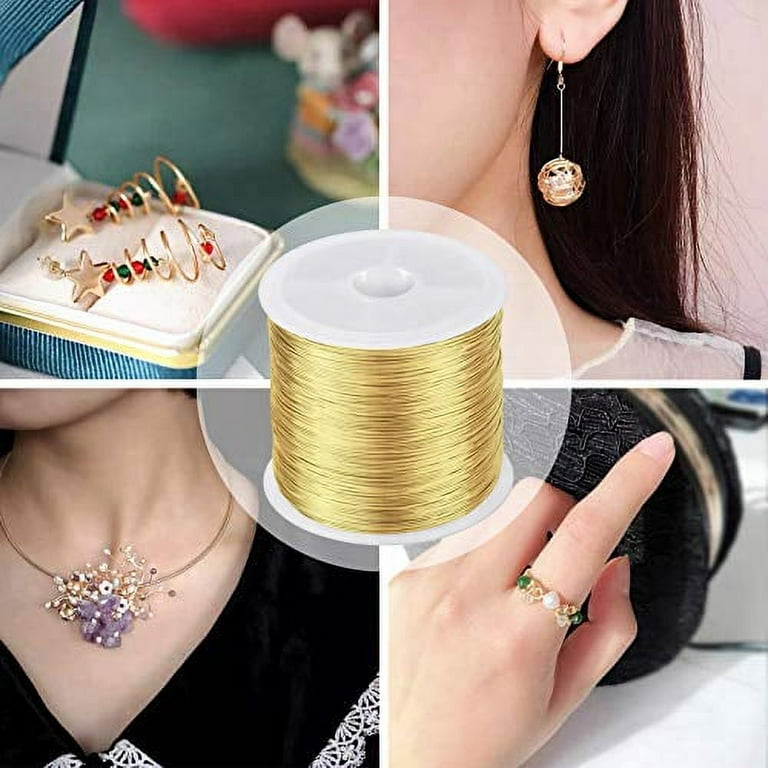 328 Feet Copper Wire 5 Colors Tarnish Resistant Metal Jewelry Wire 26 Guage  Thin Flexible Craft Wire Jewelry Beading Wire for DIY Bracelet Earring Necklace  Jewelry Making Repairing 