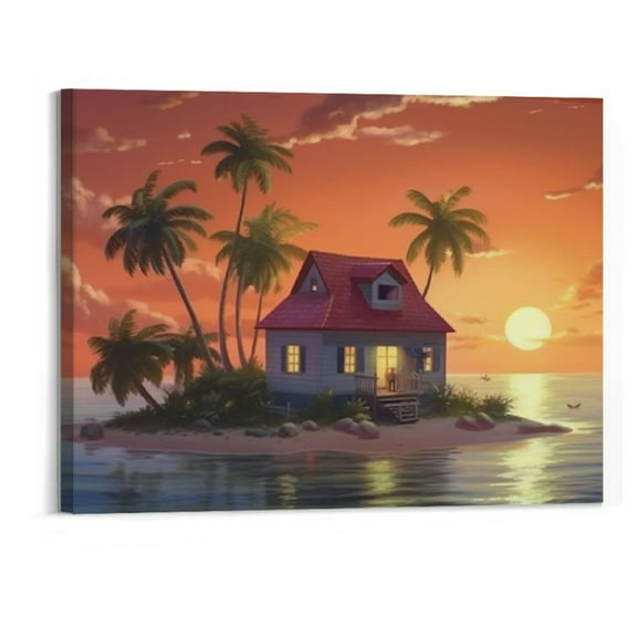 Creowell  Anime Kame House Poster Canvas Wall Art Painting Posters Decoration Room Decor 20x16 Inch