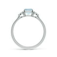 thumbnail image 2 of ANGARA Natural Aquamarine and Pear Diamond Three Stone Engagement Ring in 925 Sterling Silver for Women (Size-7x5mm) | March Birthstone, Anniversary, Jewelry Gift for Women | Natural Aquamarine Ring, 2 of 10