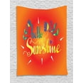 thumbnail image 1 of Hello Sunshine Tapestry, Colorful Composition with Hello Sunshine Words and Blooming Spring Flowers, Wall Hanging for Bedroom Living Room Dorm Decor, 40W X 60L Inches, Multicolor, by Ambesonne, 1 of 2