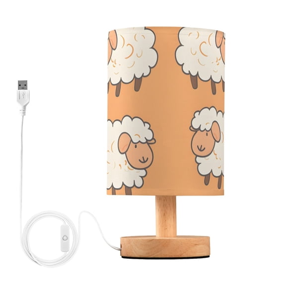 Sheep Pattern Table Lamp with USB Port LED Warm Light Lamp Night Light Home Decor