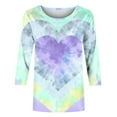thumbnail image 6 of Vetsdori 3/4 Sleeve Tops for Women Gifts for Girlfriend Casual Pullover Valentines Heart Print Cute,Graphic Juniors T-Shirts Fashion, 6 of 6
