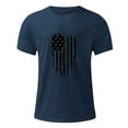 thumbnail image 2 of NIEWTR Men's American USA Flag Patriotic T-Shirts 4th of July America Independence Day Short Sleeve USA Shirts for Men(Navy,L), 2 of 4