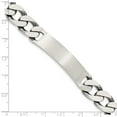 thumbnail image 3 of Sterling Silver 7.5inch Engraveable Antiqued Curb Link ID Bracelet QID123, 3 of 3