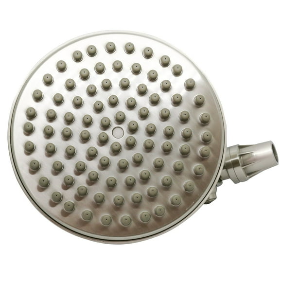 ShowerMe Brushed Nickel Shower Head - 9 Inch Multi-Directional, 90 No-Clog Jets, Water-Saving