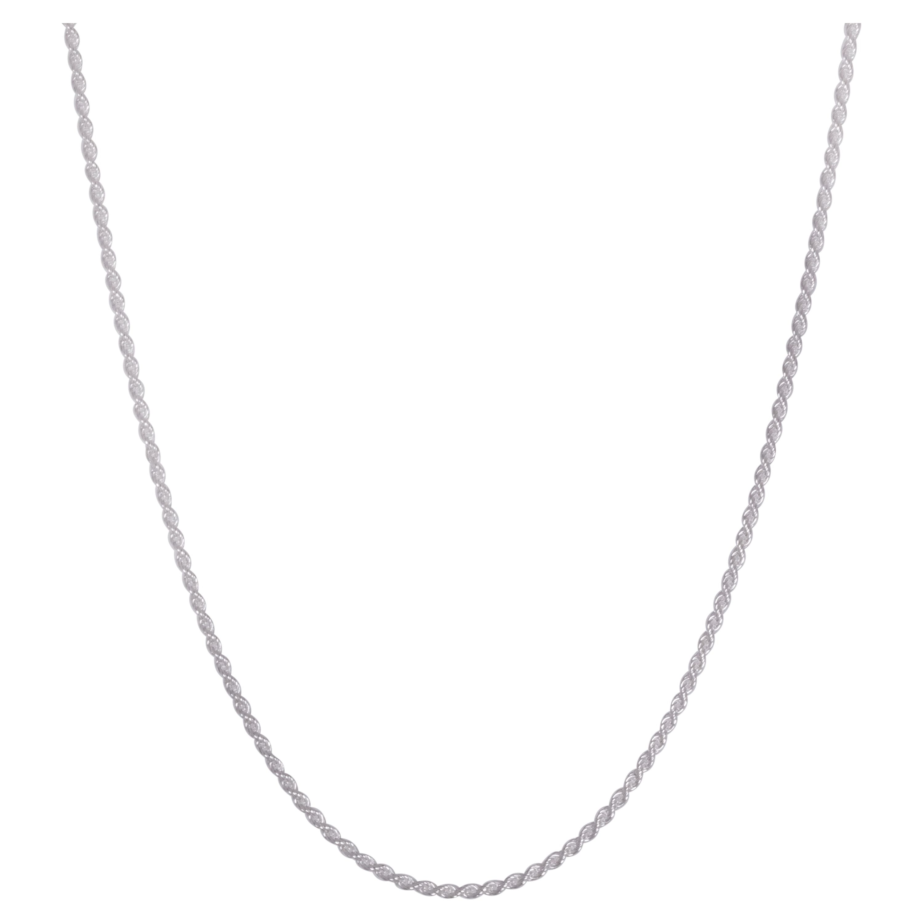 Brilliance Fine Jewelry Sterling Silver 24-Inch Diamond Cut White Color Rope Necklace