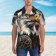 thumbnail image 2 of Balery Retro American Eagle A Camisas hawaianas de manga corta para hombre, camisas playeras de corte holgado, camisas de vacaciones con botones,Medium, 2 of 7