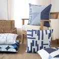 thumbnail image 3 of LR Home Stacy Garcia  Cotton Poly Filled Pillow in Blue/White, 24" x 24", 3 of 8