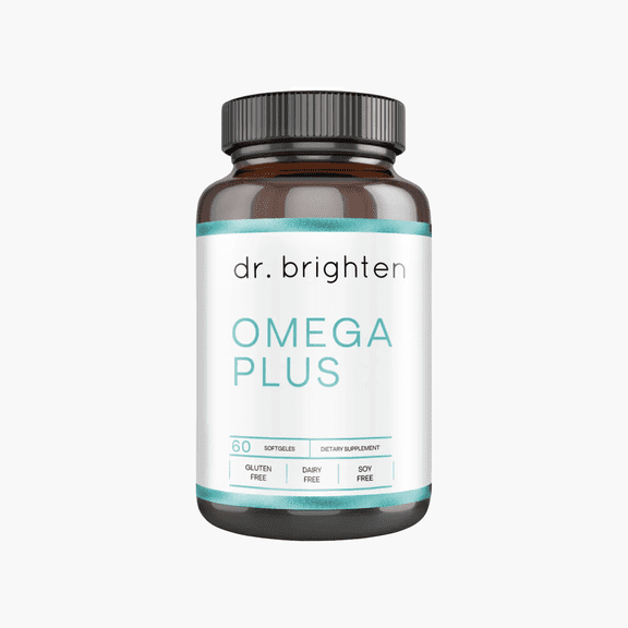 Dr. Brighten Omega Plus — 1500 mg of EPA/DHA Non-GMO Fish Oil Supplement for Heart, Brain, and Immune System — 60 Softgels