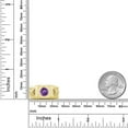 thumbnail image 3 of Gem Stone King Men's 18K Yellow Gold Plated Silver Purple Amethyst and White Diamond Ring (1.73 Cttw, Gemstone Birthstone, Available in Size 7, 8, 9, 10, 11, 12, 13), 3 of 5