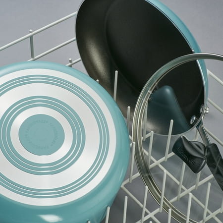 Farberware Cookstart Aluminum DiamondMax Nonstick Cookware Set, 15-Piece, Aqua