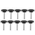 thumbnail image 1 of OULII 10Set Black Plastic Handgrips Thread Knob for DIY Enthusiasts with Threaded Clamping Function, 1 of 7
