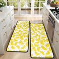 thumbnail image 4 of Kitchen Rugs Sets Of 2,Yellow Lemon Fruit Slices White Pattern Anti Fatigue Kitchen Mat Rugs Non Slip Washable,Decorative Kitchen Floor Mats for Kitchen,Sink,Laundry,17"x47"+17"x47", 4 of 5
