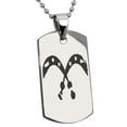 thumbnail image 1 of Stainless Steel Ancient Tribal Courage Rune Engraved Dog Tag Pendant Necklace, 1 of 1