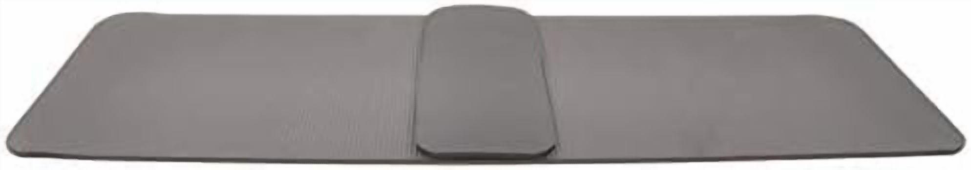 All Purpose 1/2-Inch Extra Thick High Density Anti-Tear Exercise Yoga Mat and Knee Pad with Carrying Strap, Multiple Colors Gray