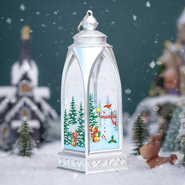 Exquisita linterna de Navidad Adorno LED de nieve Elk Iluminación colgante para dormitorio Decoración decorativa para Santa Colco Luz de Navidad