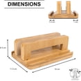 thumbnail image 2 of 3 Slots Bamboo Wood Vertical Laptop Stand, Adjustable Wooden Laptop Holder, Non-Slip Laptop Dock Compatible with Apple MacBook, Microsoft Surface, Gaming Laptops, IPad, Tablets, 2 of 5