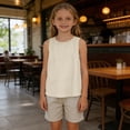 thumbnail image 4 of fatyb Cotton Linen Tank Tops for Boys Girls Summer Sleeveless Lightweight Plain Kids Casual Beach Shirts, 4 of 7