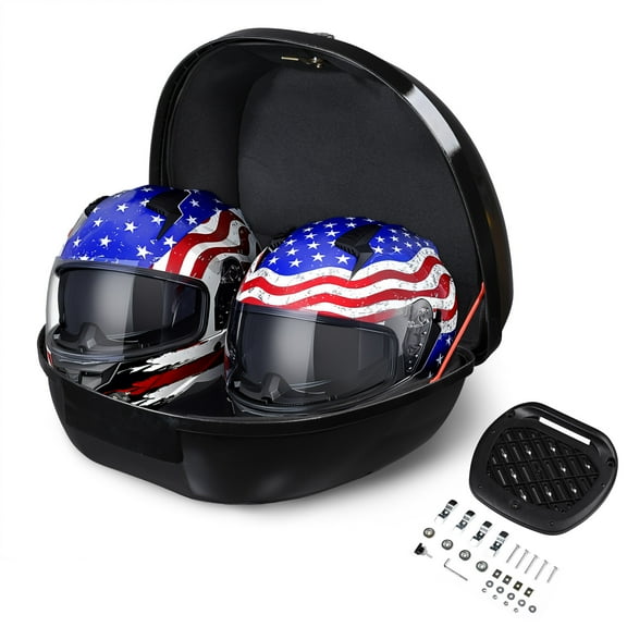 AHR 50L Universal Motorcycle Tour Tail Box Scooter Trunk Storage w/ Lock Case