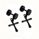 thumbnail image 4 of Pendiente de barra colgante cruzado Yuyangstore acero inoxidable unisex 16G, 4 of 6