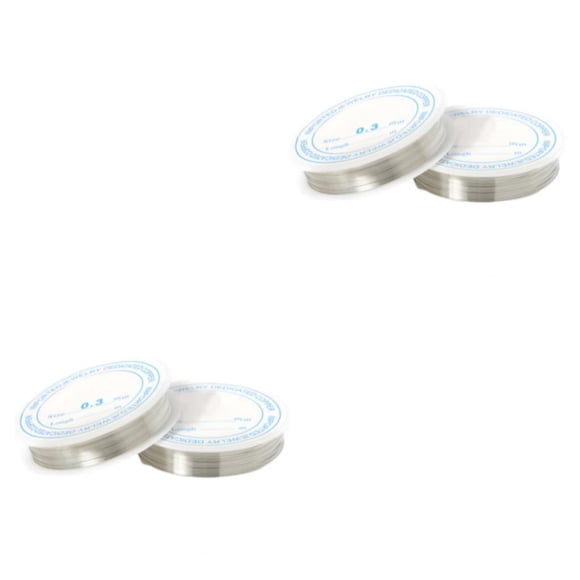 Qarigey 5 paquetes/lote de una amplia gama de tamaños de alambre de cobre para diversas necesidades de abalorios, alambres de alambre para plateado 0.3 mm (unos 15 m) 2piezas