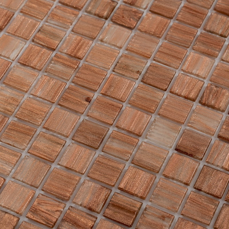 Apollo Tile Celestial 12 in. x 12 in. Glossy Copper Brown Glass Mosaic Wall and Floor Tile (20 sq. ft./case) (20-pack)