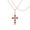 Rose Gold, variant on Birthstone Cross Necklace for Women Cubic Zirconia Pendant with Sparkle Christmas Birthday Gift for Mom Daughter Wife Choose Silver or Rose Gold