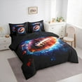 thumbnail image 3 of Castle Fairy Football Gamer Bedding Comforter Set 7-Piece for Adults Teenagers,Abstract Universe Galaxy King Bedding Sets,Sport Rugby Theme Ultra Soft Bed Sheets,Super Cozy Room Decor,Reversible, 3 of 8