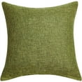 thumbnail image 3 of Set of 2 Green Pillow Covers Rustic Linen Decorative Square Throw Pillow Covers 20x20 Inch for Sofa Couch Decoration, 3 of 6