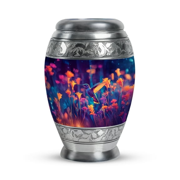 MUKTIVE Hummingbird Urns for Human Ashes Men & Women - Flowers Cremation Small Urns for Human Ashes Adult Male - Miniature Memorial Funeral Urn - Monar Burial Urn for Mom - 3 Inch