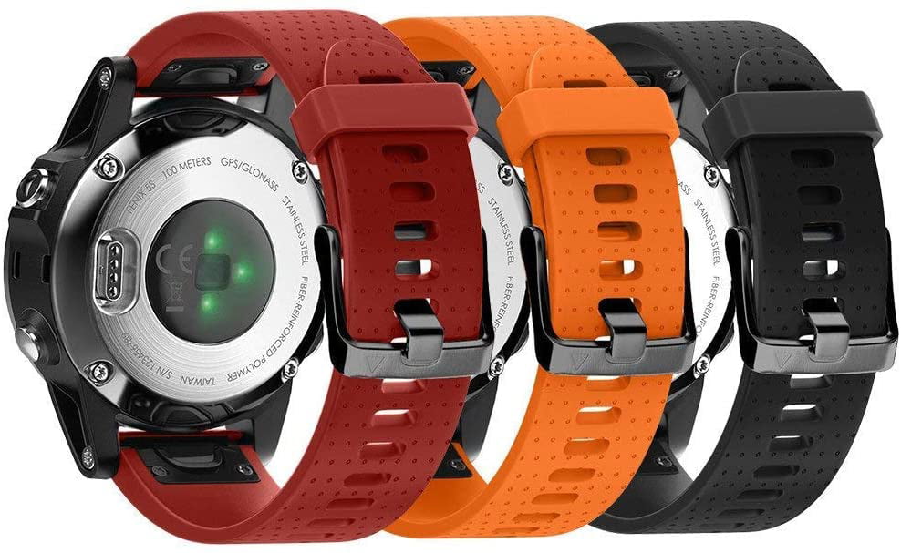 General Brand Red Silicone Wrist Band for Garmin Fenix 5 Smartwatch 