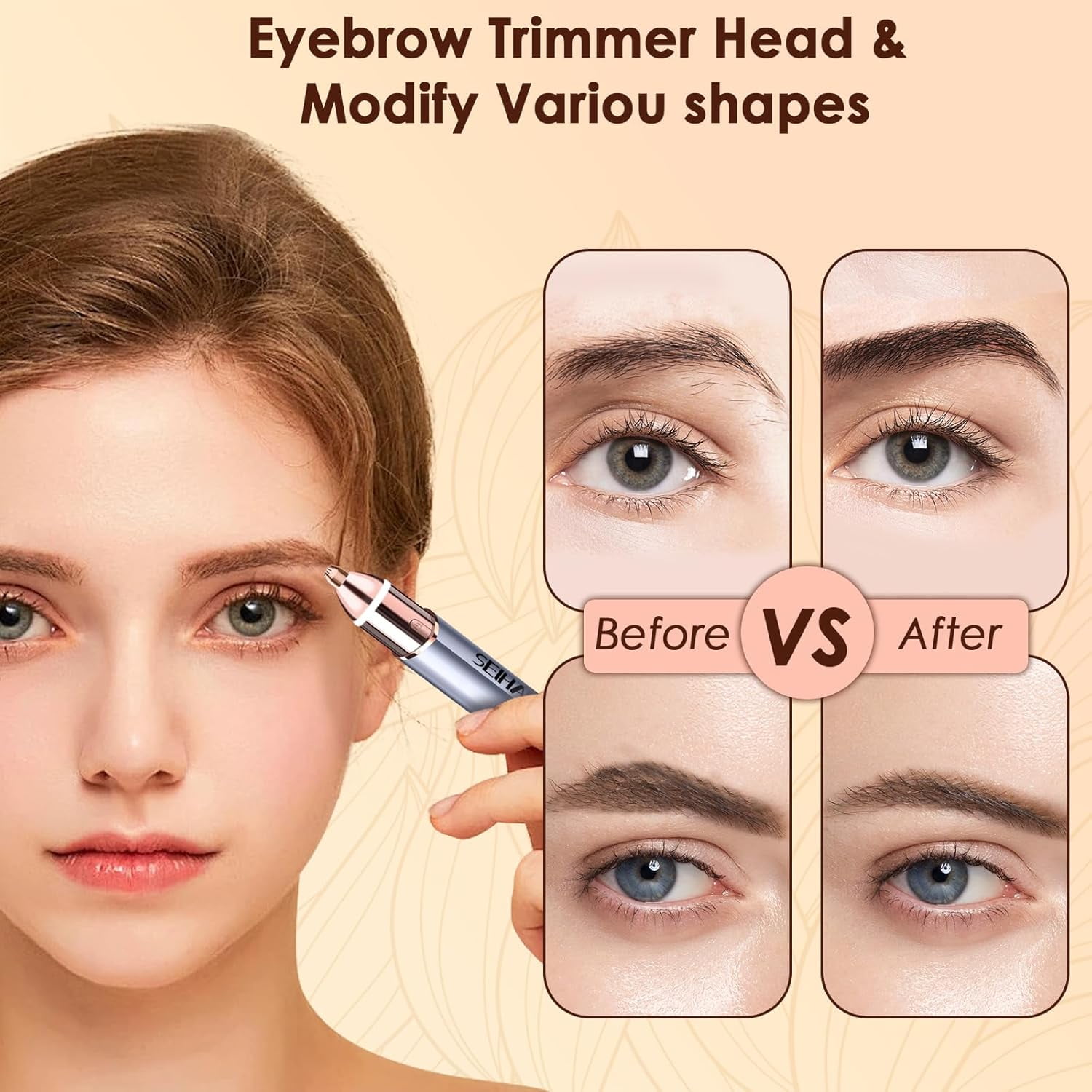 Facial Hair Removal for Women(Gen 3 Pro), SEIHAI Facial Hair Remover, Luxury Hair Removal Device for Face, Eyebrow, Peach Fuzz, with 2 Flawless Replacement Heads