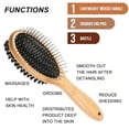 thumbnail image 3 of 3PCS Dog Brush Cat Brush, Pet Grooming Tools with Dog Combs, Double-Sided Brush for Shedding and Bathing, 3 of 8